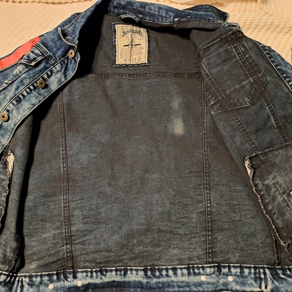 Mens Smoke Rise Jean Jacket Size L - Picture 12 of 14